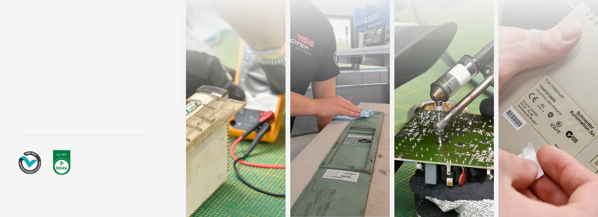 Reconditionnement certifié de pièces électroniques industrielles
